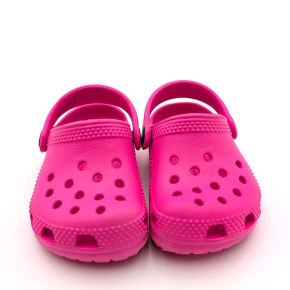 Crocs Baya Unisex Kids Slip-On Clogs Slippers Lightweight Pink Size US3 EU18 - Picture 1 of 7
